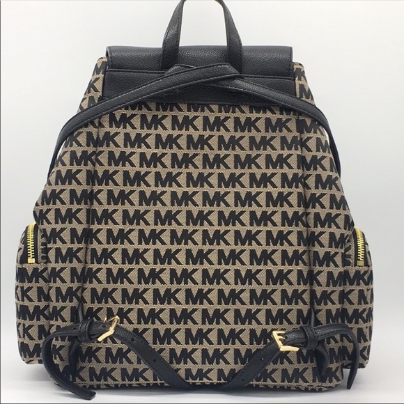 MICHAEL KORS ABBEY LG CARGO BACKPACK BG/BLK/BLK - Picture 4 of 8